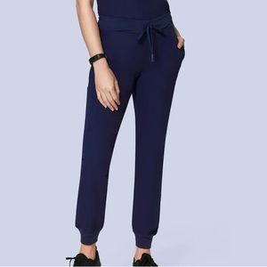 Navy blue mandala high waisted joggers